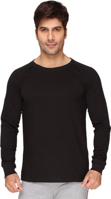 

SayItLoud Solid Men' Round Neck Black T-Shirt