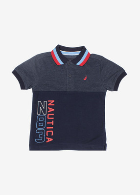 

Nautica Boys Printed T Shirt(Multicolor, Pack of 1, 416