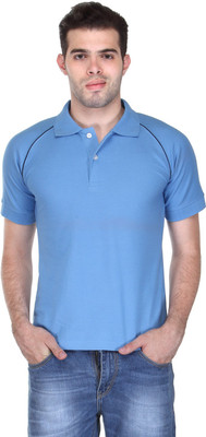 

Scott International Solid Men's Polo Neck Blue T-Shirt, Indian blue
