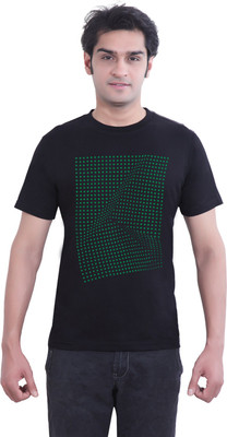 

Tantra Graphic Print Men's Round Neck Black T-Shirt