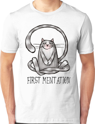 

Foscous Printed Men's Round Neck White T-Shirt