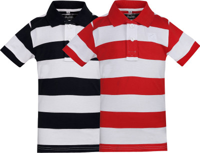 

The Cotton Company Boys Printed T Shirt(Multicolor, Pack of 2, Black and red
