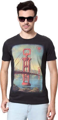 

SF Jeans by Pantaloons Solid Men's Round Neck Black T-Shirt, Carbon black