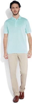 

Raymond Solid Men's Polo Neck Green T-Shirt, Light green