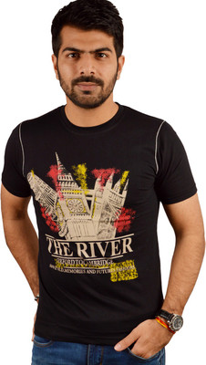 

Miller & Schweizer Solid Men's Round Neck Black T-Shirt