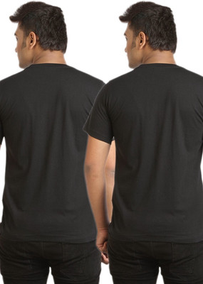 

Campus Sutra Solid Men Round Neck Black T-Shirt(Pack of 2