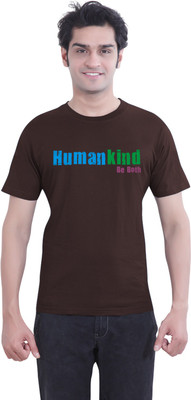 

Tantra Graphic Print Men's Round Neck Brown T-Shirt