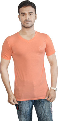 

Al-Harsha Trend Solid Men's V-neck Orange T-Shirt