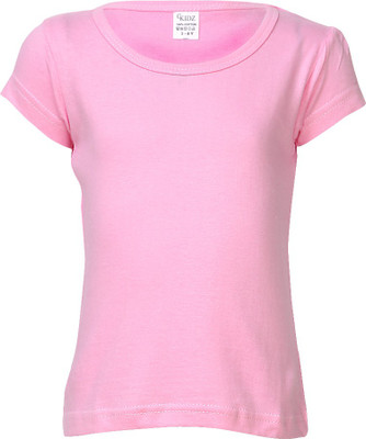 

Gkidz Girls Solid T Shirt(Pink