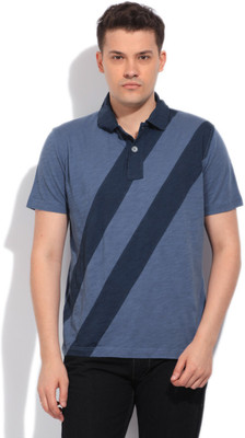 

Nautica Striped Men's Polo Neck Blue T-Shirt, Bijou blue