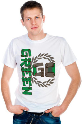 

6th Cross Graphic Print Men's Round Neck White T-Shirt