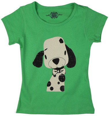 

Chalk by Pantaloons Girls Graphic Print T Shirt(Green