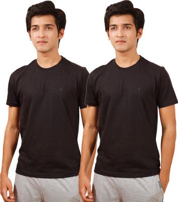 

Tryd Solid Men' Round Neck Multicolor T-Shirt(Pack of 2