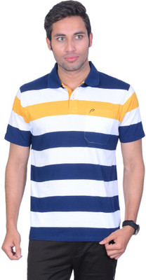 

Proline Striped Men' Polo Neck Blue T-Shirt