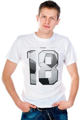 

6th Cross Graphic Print Men's Round Neck White T-Shirt
