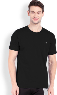 

2Go Solid Men Round Neck Black T-Shirt