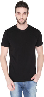 

Joke Tees Solid Men's Round Neck Black T-Shirt