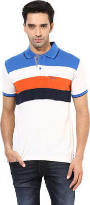 

Okane Striped Men's Polo Neck Blue T-Shirt, Royal