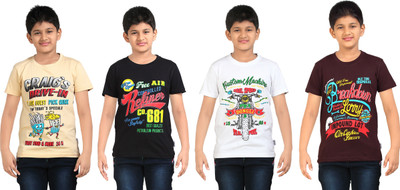 

FabTag - Dongli Boys Printed T Shirt(Multicolor, Pack of 4