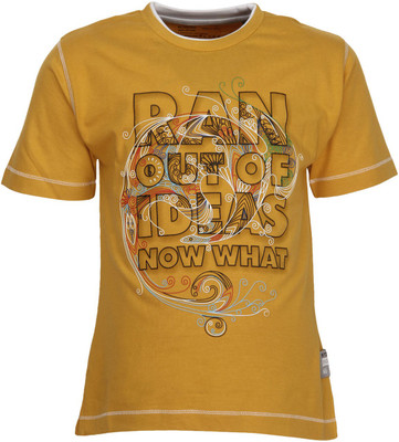 

Fritzberg Boys Printed T Shirt(Gold, Honey gold