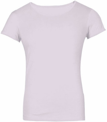 

SayItLoud Solid Women's Round Neck Pink T-Shirt, White