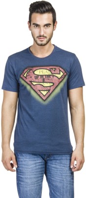 

Superman Printed Men's Round Neck Blue T-Shirt, Twilight blue melan