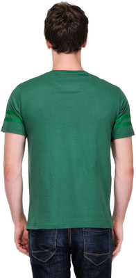 

White Kalia Graphic Print Men's Round Neck Green T-Shirt