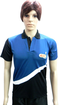 

GKI Solid Men' Polo Neck Black, Dark Blue T-Shirt, Airforce;black