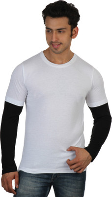 

Rigo Solid Men's Round Neck White T-Shirt