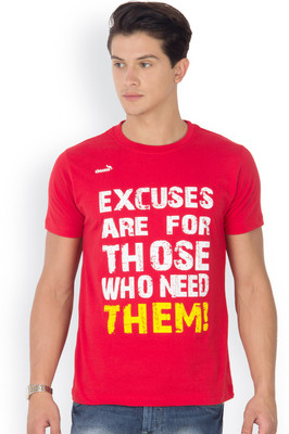 

Kingaroo Printed Men's Round Neck Red T-Shirt