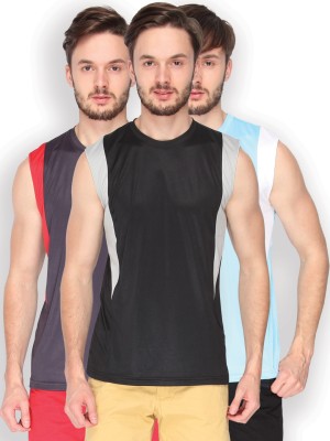 

Campus Sutra Solid Men Round Neck Denim Multicolor T-Shirt(Pack of 3), Black;blue;grey;light green;red;white