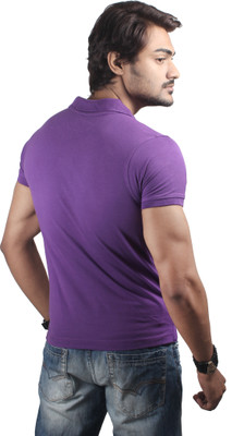 

Spur Solid Men's Polo Neck Purple T-Shirt, Orchid