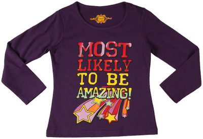 

Chalk by Pantaloons Girls Printed T Shirt(Purple