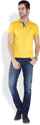 

Parx Solid Men's Polo Neck Yellow T-Shirt