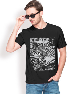 

Leviticus Graphic Print Men's Round Neck Black T-Shirt