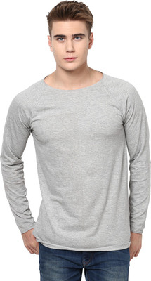 

Unisopent Designs Solid Men's Round Neck Grey T-Shirt