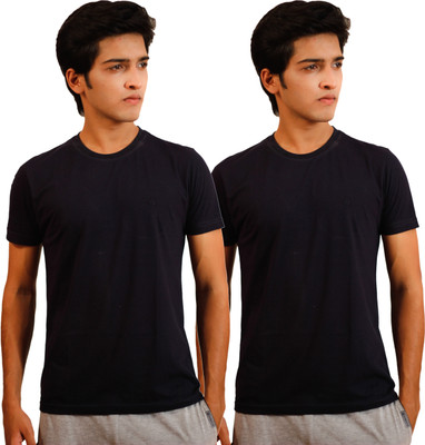 

Tryd Solid Men's Round Neck Multicolor T-Shirt(Pack of 2