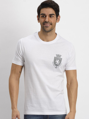 

Fritzberg Printed Men's Round Neck White T-Shirt