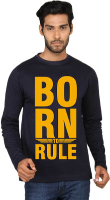 

SayItLoud Graphic Print Men's Round Neck Dark Blue T-Shirt
