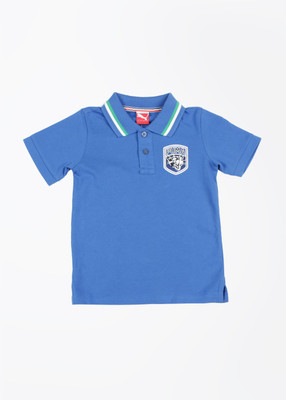 

Puma Boys Solid Cotton T Shirt(Blue, Pack of 1, Strong blue