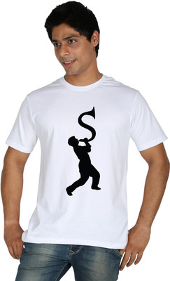 

Trendster Printed Men' Round Neck White T-Shirt