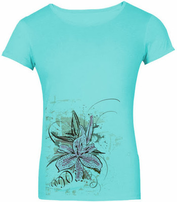 

SayItLoud Printed Women' Round Neck Blue T-Shirt, Light blue