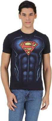 

Superman Printed Men's Round Neck Dark Blue T-Shirt, Dark navy