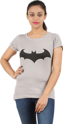 

DNA Graphic Print Women's Round Neck Grey T-Shirt