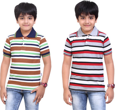 

Dongli Boys Printed T Shirt(Silver, Pack of 2), Combo color