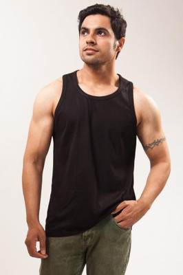 

Unisopent Designs Solid Men's Round Neck Black T-Shirt