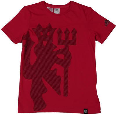 

ADIDAS Boys Printed T Shirt(Maroon, Pack of 1, Scarle/cburgu