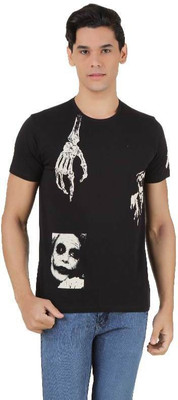 

Joker Printed Men's Round Neck Black T-Shirt