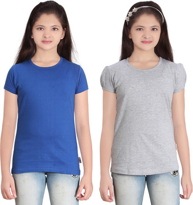 

FabTag - Sini Mini Girls Solid T Shirt(Multicolor
