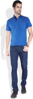 

Parx Solid Men's Polo Neck Blue T-Shirt